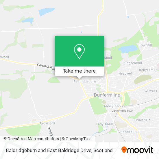 Baldridgeburn and East Baldridge Drive map