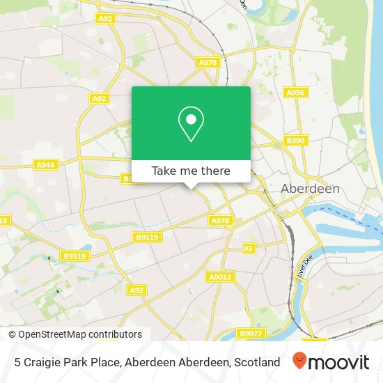 5 Craigie Park Place, Aberdeen Aberdeen map