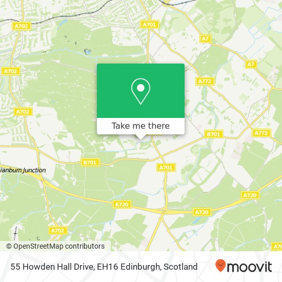 55 Howden Hall Drive, EH16 Edinburgh map