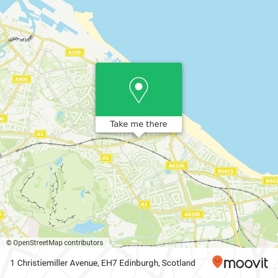 1 Christiemiller Avenue, EH7 Edinburgh map