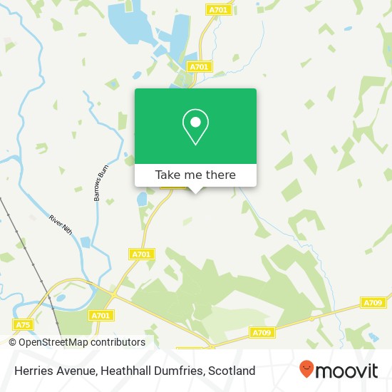 Herries Avenue, Heathhall Dumfries map