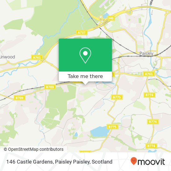 146 Castle Gardens, Paisley Paisley map