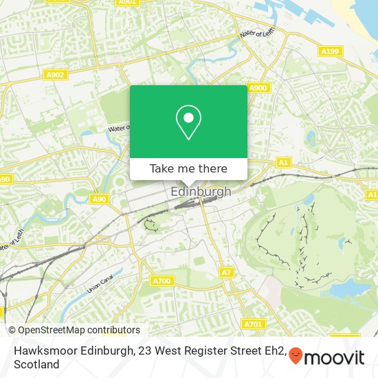 Hawksmoor Edinburgh, 23 West Register Street Eh2 map