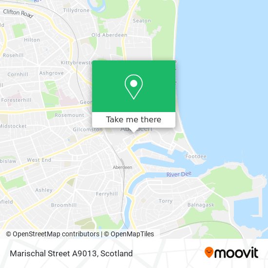 Marischal Street A9013 map