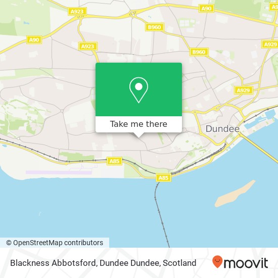 Blackness Abbotsford, Dundee Dundee map