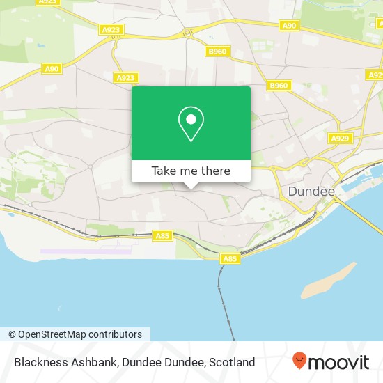 Blackness Ashbank, Dundee Dundee map