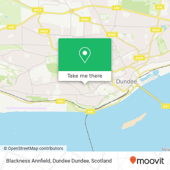 Blackness Annfield, Dundee Dundee map