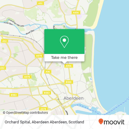 Orchard Spital, Aberdeen Aberdeen map