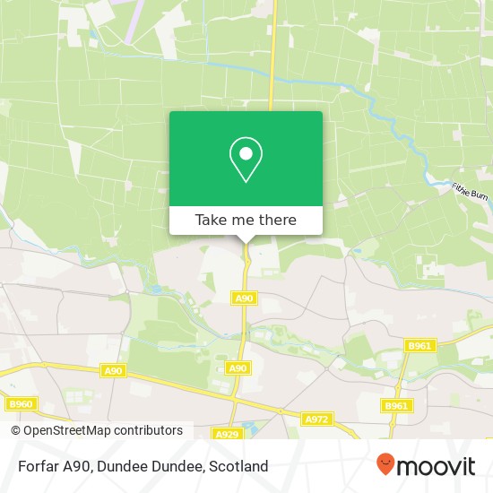Forfar A90, Dundee Dundee map