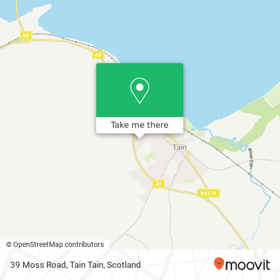 39 Moss Road, Tain Tain map