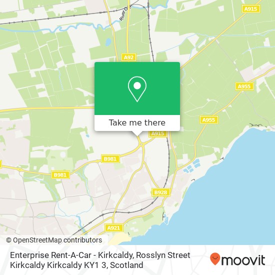 Enterprise Rent-A-Car - Kirkcaldy, Rosslyn Street Kirkcaldy Kirkcaldy KY1 3 map