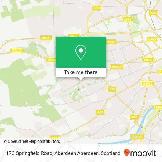 173 Springfield Road, Aberdeen Aberdeen map