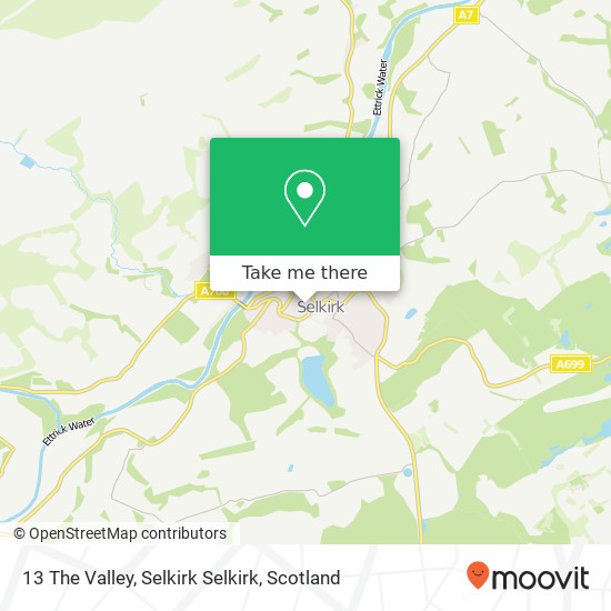 13 The Valley, Selkirk Selkirk map