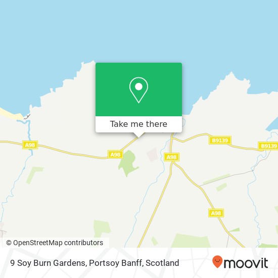 9 Soy Burn Gardens, Portsoy Banff map