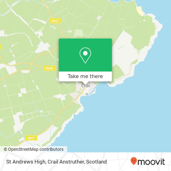 St Andrews High, Crail Anstruther map