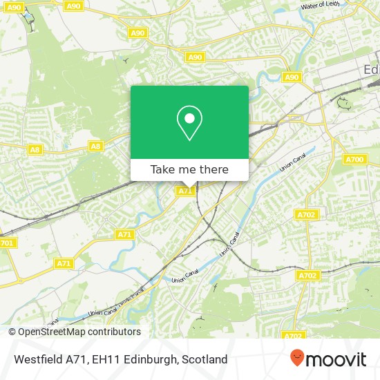 Westfield A71, EH11 Edinburgh map