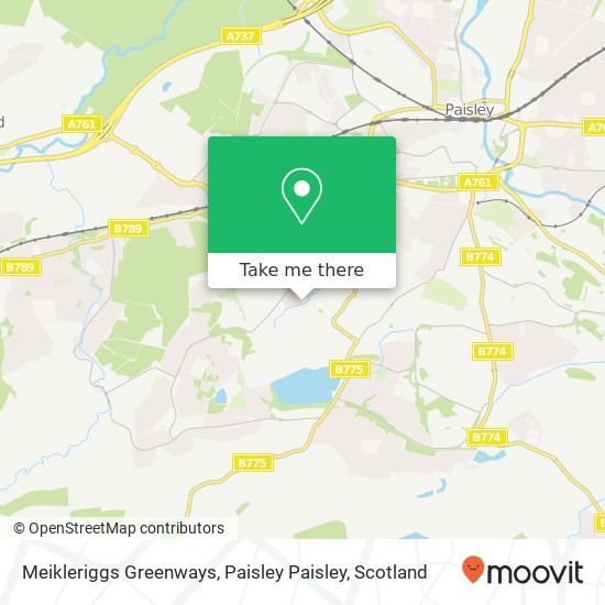 Meikleriggs Greenways, Paisley Paisley map
