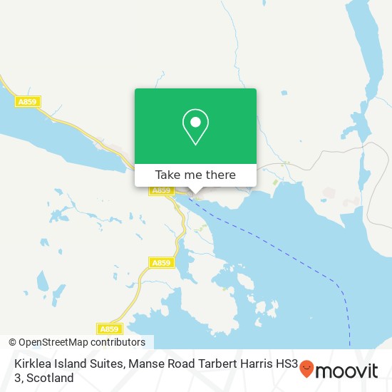 Kirklea Island Suites, Manse Road Tarbert Harris HS3 3 map