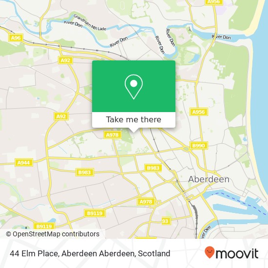 44 Elm Place, Aberdeen Aberdeen map
