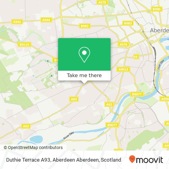 Duthie Terrace A93, Aberdeen Aberdeen map