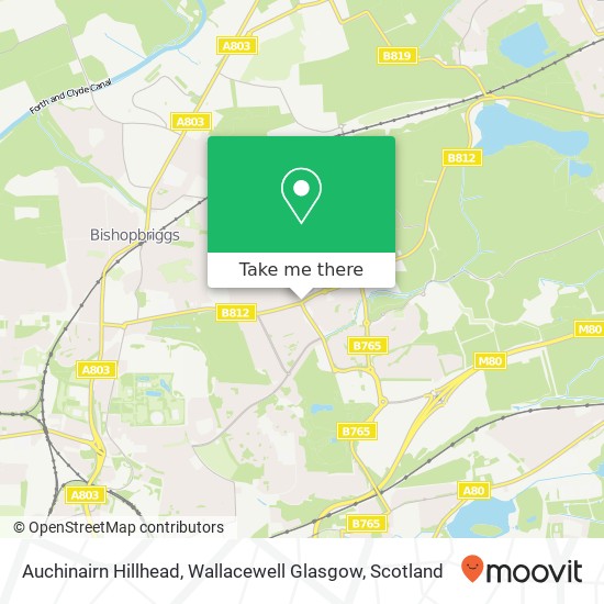 Auchinairn Hillhead, Wallacewell Glasgow map