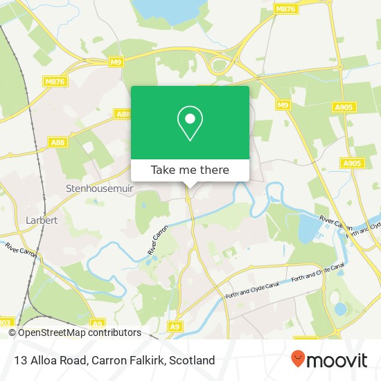 13 Alloa Road, Carron Falkirk map