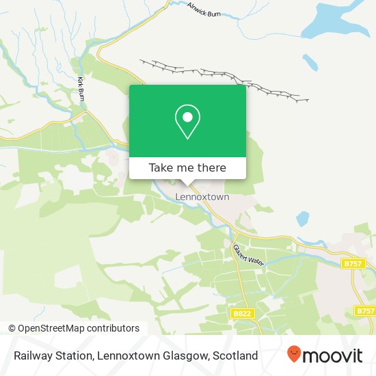 Railway Station, Lennoxtown Glasgow map