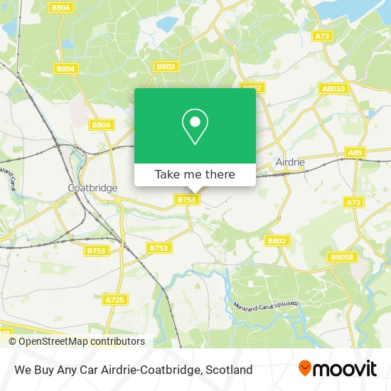 We Buy Any Car Airdrie-Coatbridge map