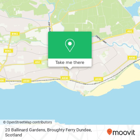 20 Ballinard Gardens, Broughty Ferry Dundee map