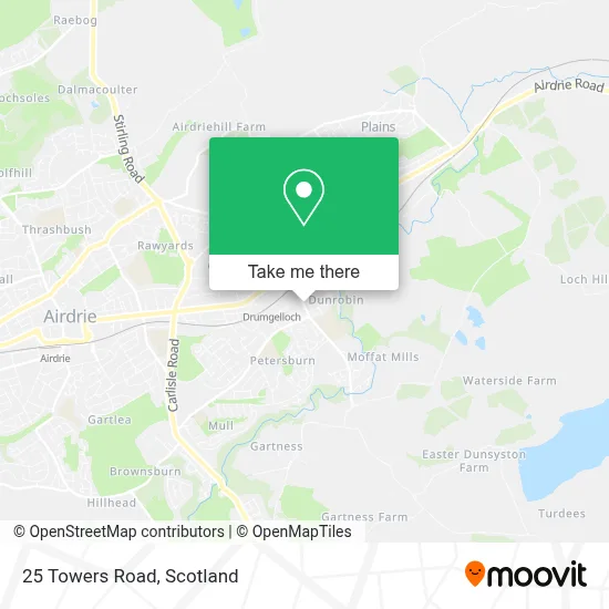 25 Towers Road map