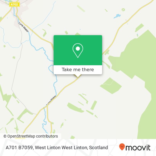 A701 B7059, West Linton West Linton map