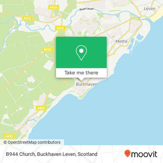 B944 Church, Buckhaven Leven map