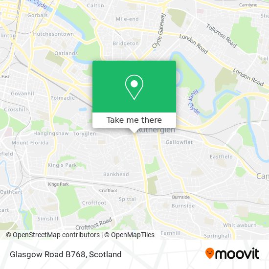 Glasgow Road B768 map
