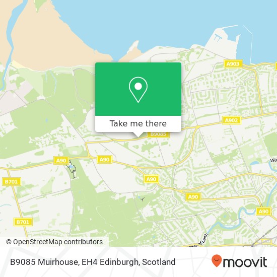 B9085 Muirhouse, EH4 Edinburgh map