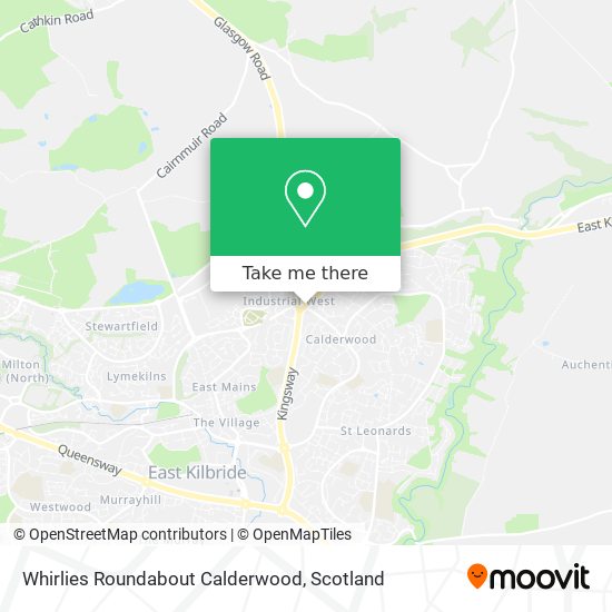 Whirlies Roundabout Calderwood map