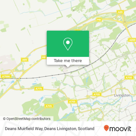 Deans Muirfield Way, Deans Livingston map