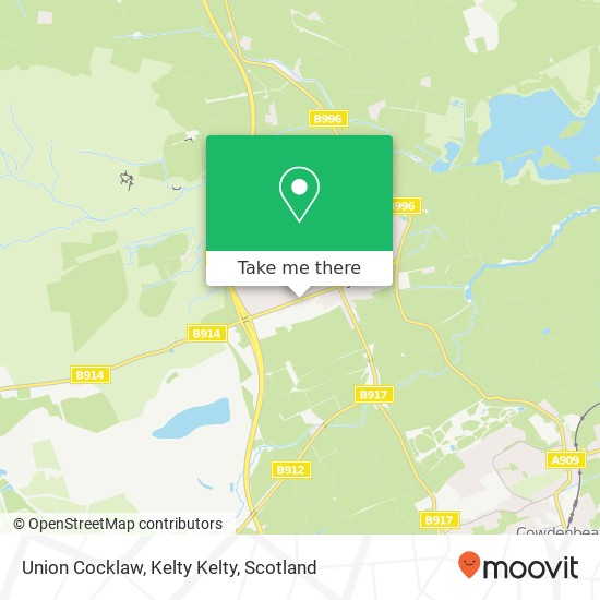 Union Cocklaw, Kelty Kelty map