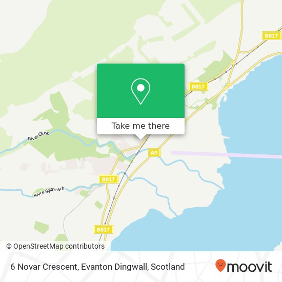 6 Novar Crescent, Evanton Dingwall map