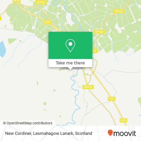 New Cordiner, Lesmahagow Lanark map