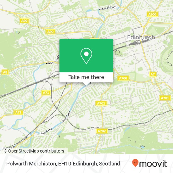 Polwarth Merchiston, EH10 Edinburgh map
