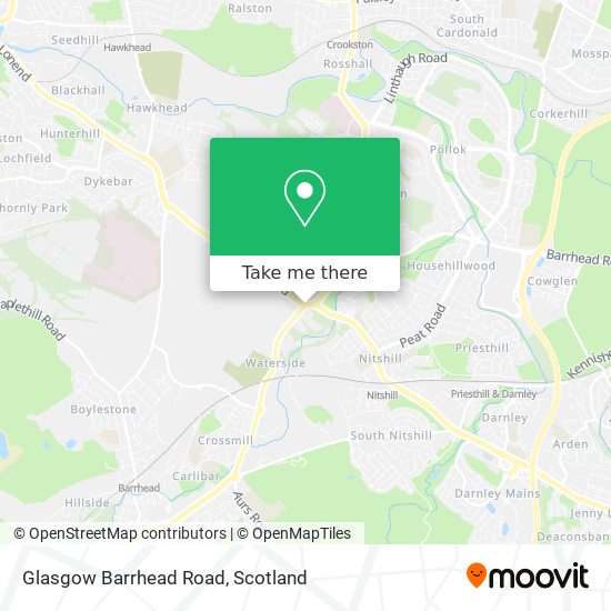Glasgow Barrhead Road map