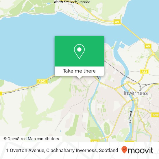 1 Overton Avenue, Clachnaharry Inverness map