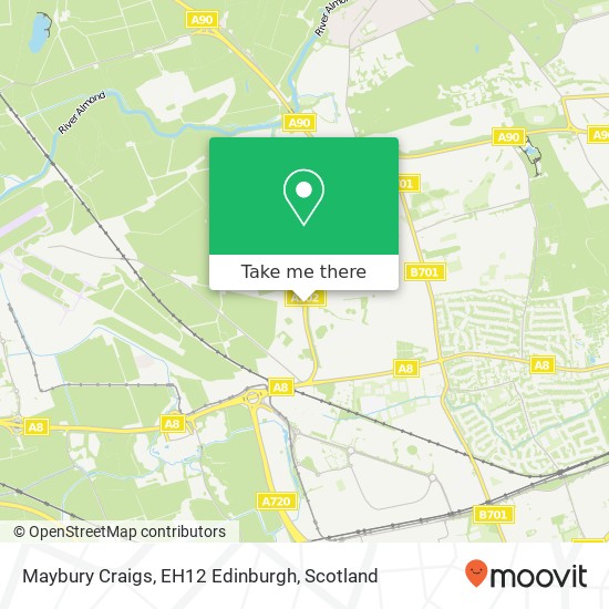 Maybury Craigs, EH12 Edinburgh map