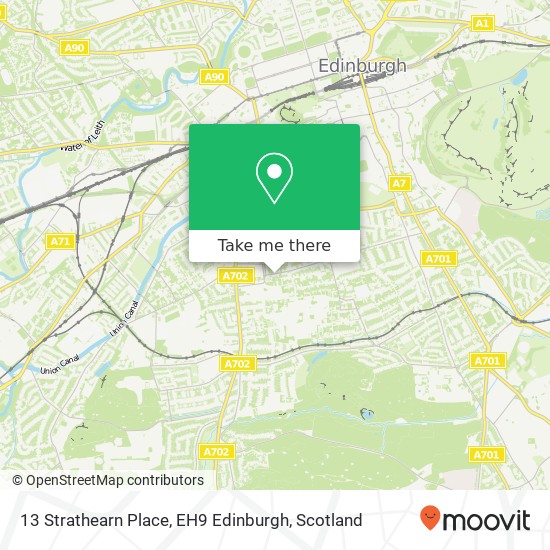 13 Strathearn Place, EH9 Edinburgh map