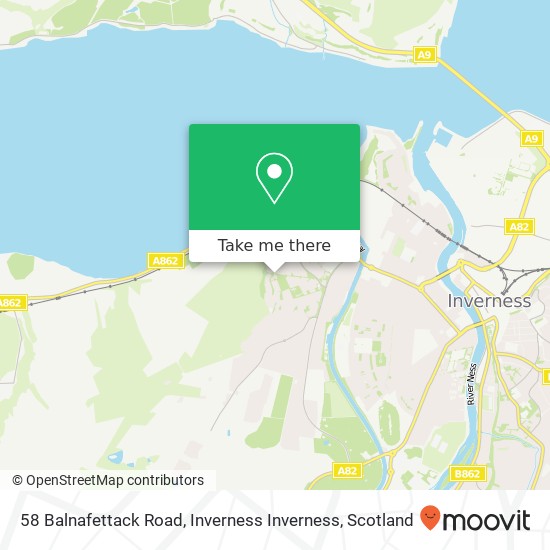 58 Balnafettack Road, Inverness Inverness map