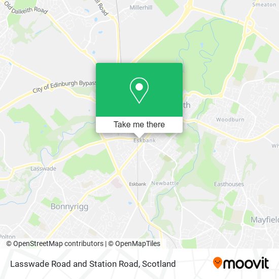 Lasswade Road and Station Road map