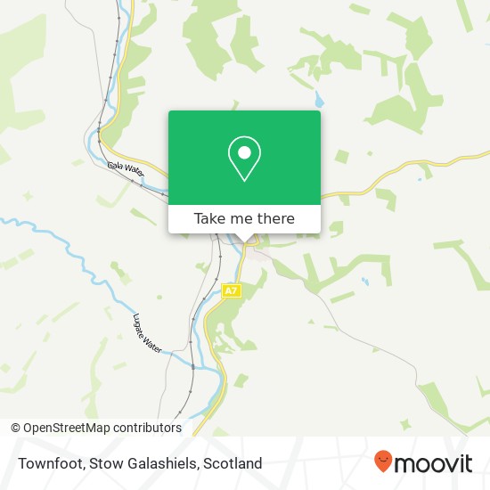 Townfoot, Stow Galashiels map