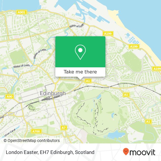 London Easter, EH7 Edinburgh map