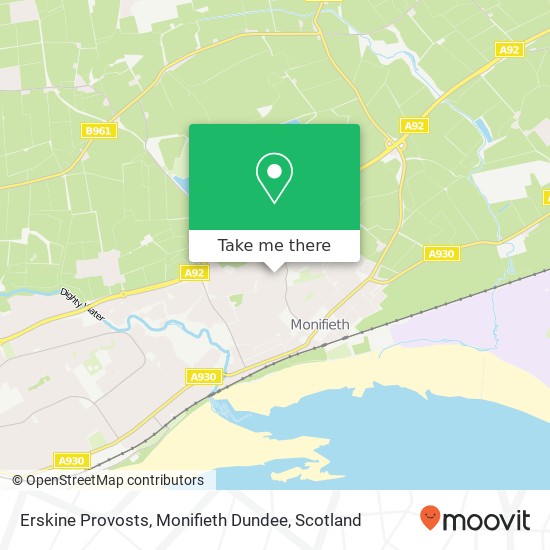 Erskine Provosts, Monifieth Dundee map