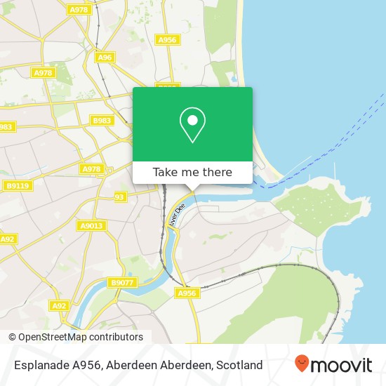 Esplanade A956, Aberdeen Aberdeen map